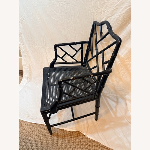 Used Vintage Hollywood Regency Faux Bamboo Armchair for sale on AptDeco