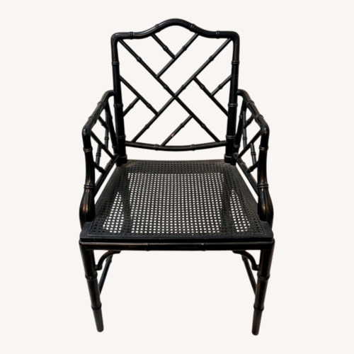 Used Vintage Hollywood Regency Faux Bamboo Armchair for sale on AptDeco