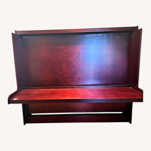 Used Dark Brown Wood Queen Murphy Bed/Desk for sale on AptDeco