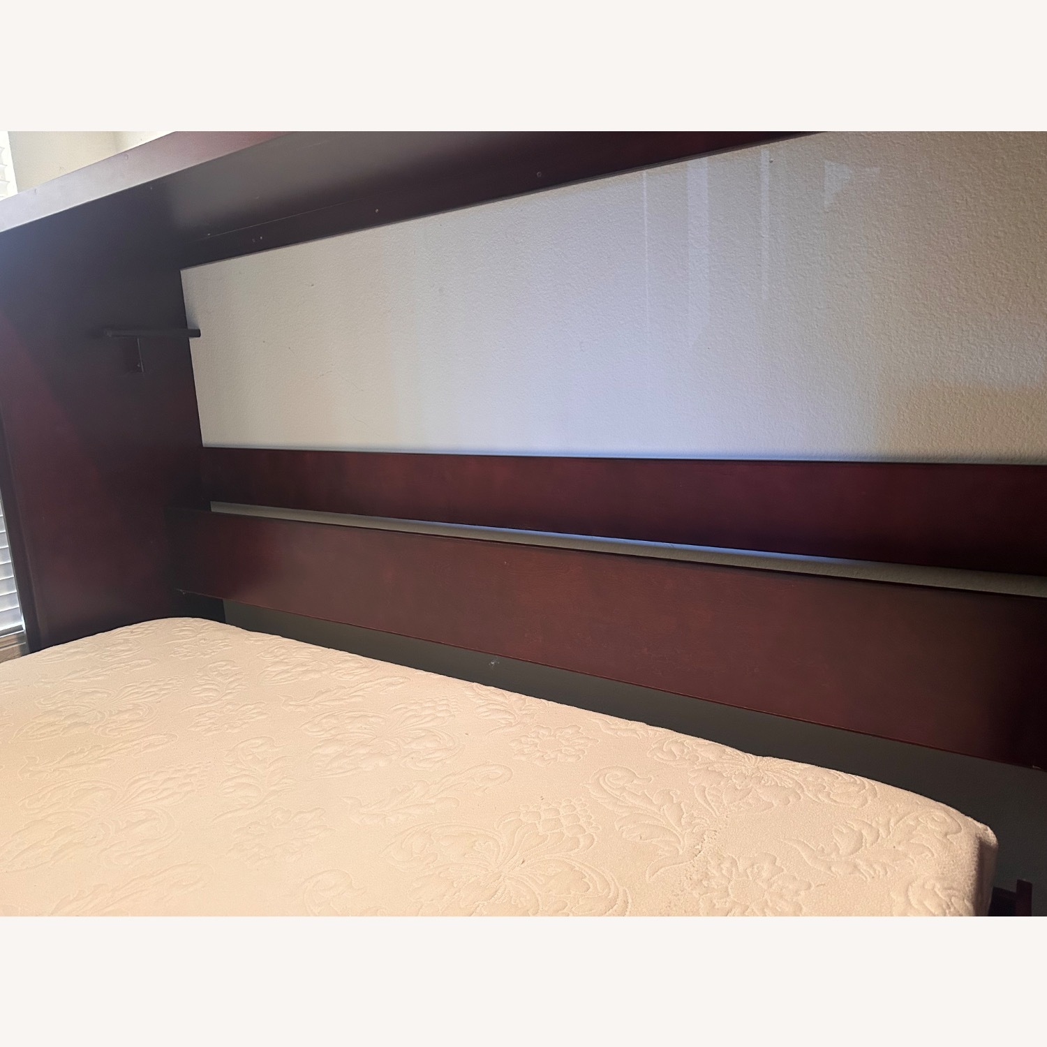 Dark Brown Wood Queen Murphy Bed/Desk - image-4