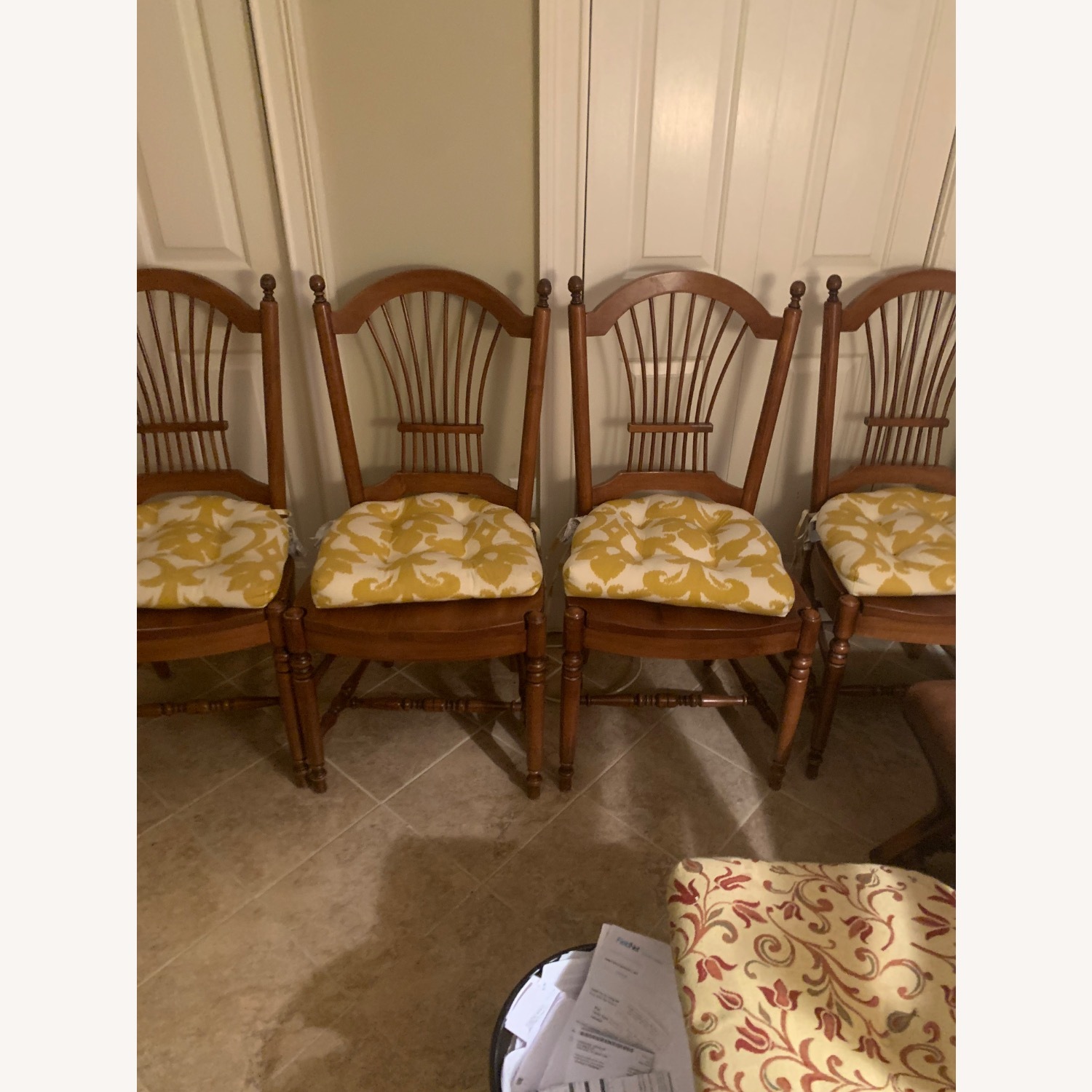 Ethan Allen Dark Brown Wood Dining Chair - image-2