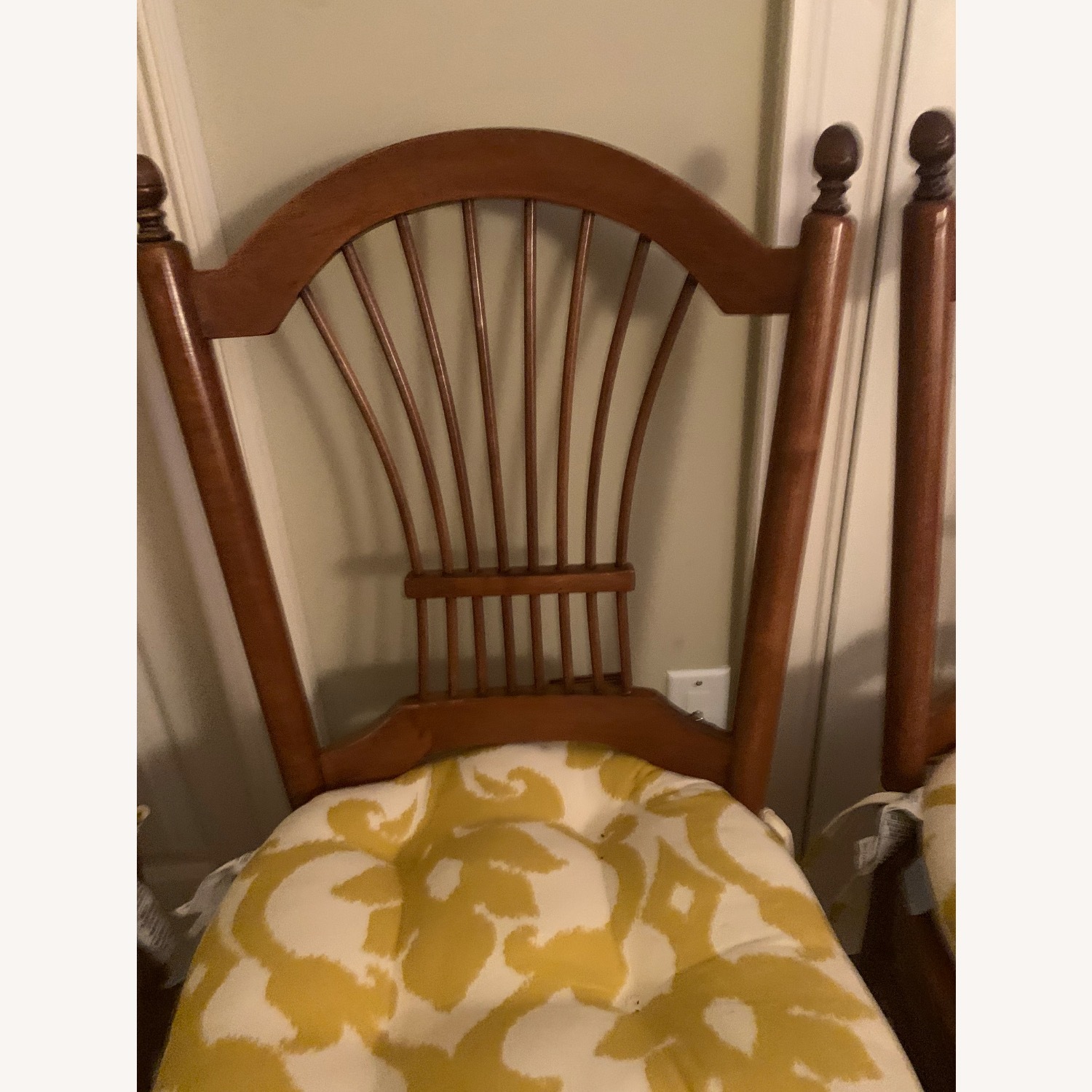 Ethan Allen Dark Brown Wood Dining Chair - image-1