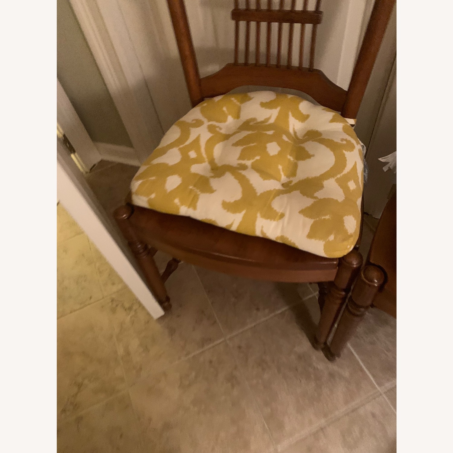 Ethan Allen Dark Brown Wood Dining Chair - image-4