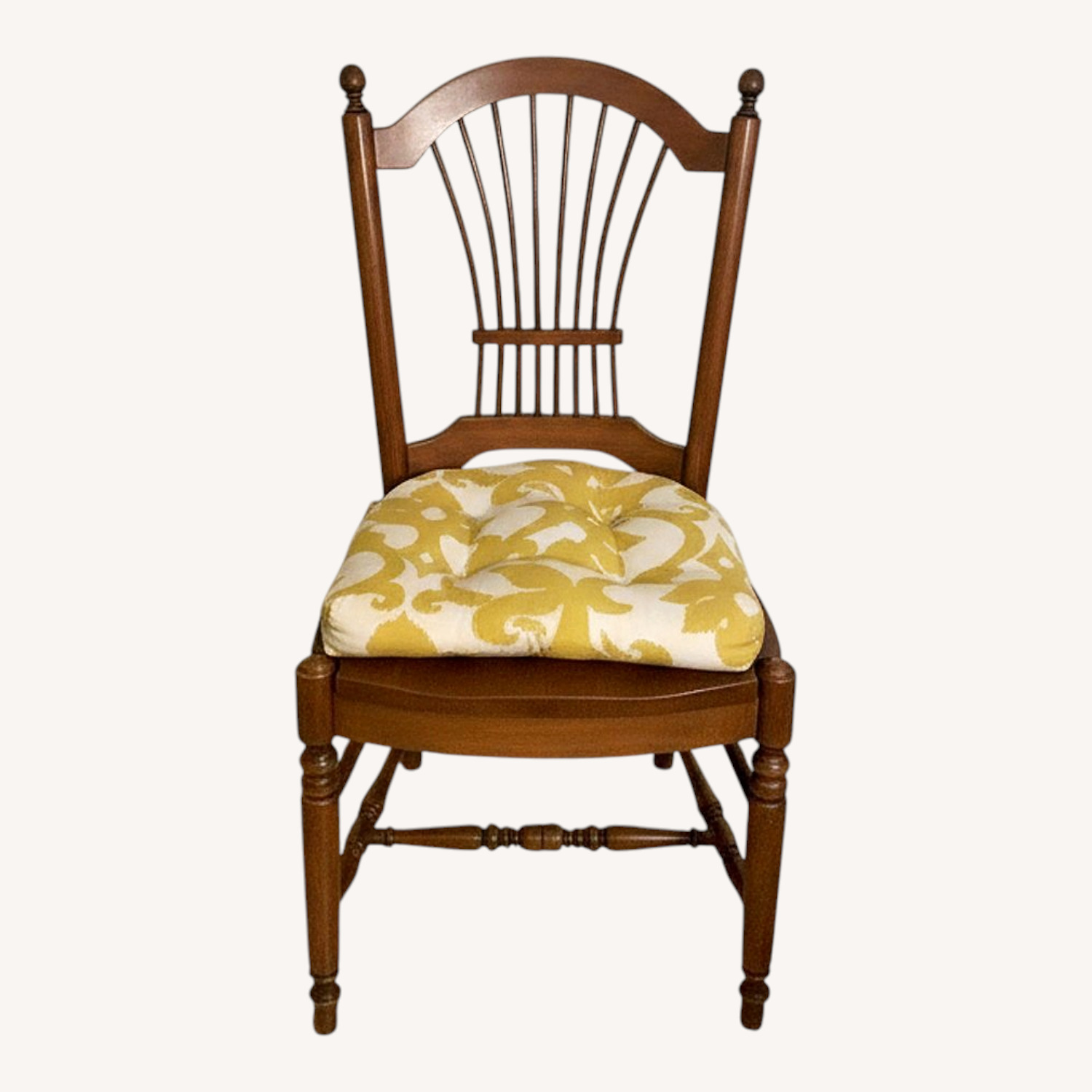 Ethan Allen Dark Brown Wood Dining Chair - image-0