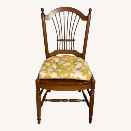 Used Ethan Allen Dark Brown Wood Dining Chair for sale on AptDeco