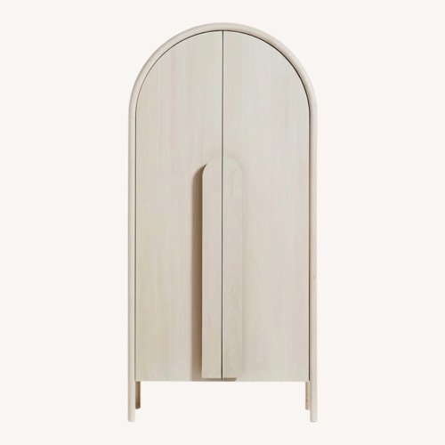 Used Crate & Barrel Natural Wood Armoire for sale on AptDeco
