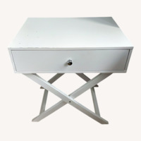 White Wood Nightstand