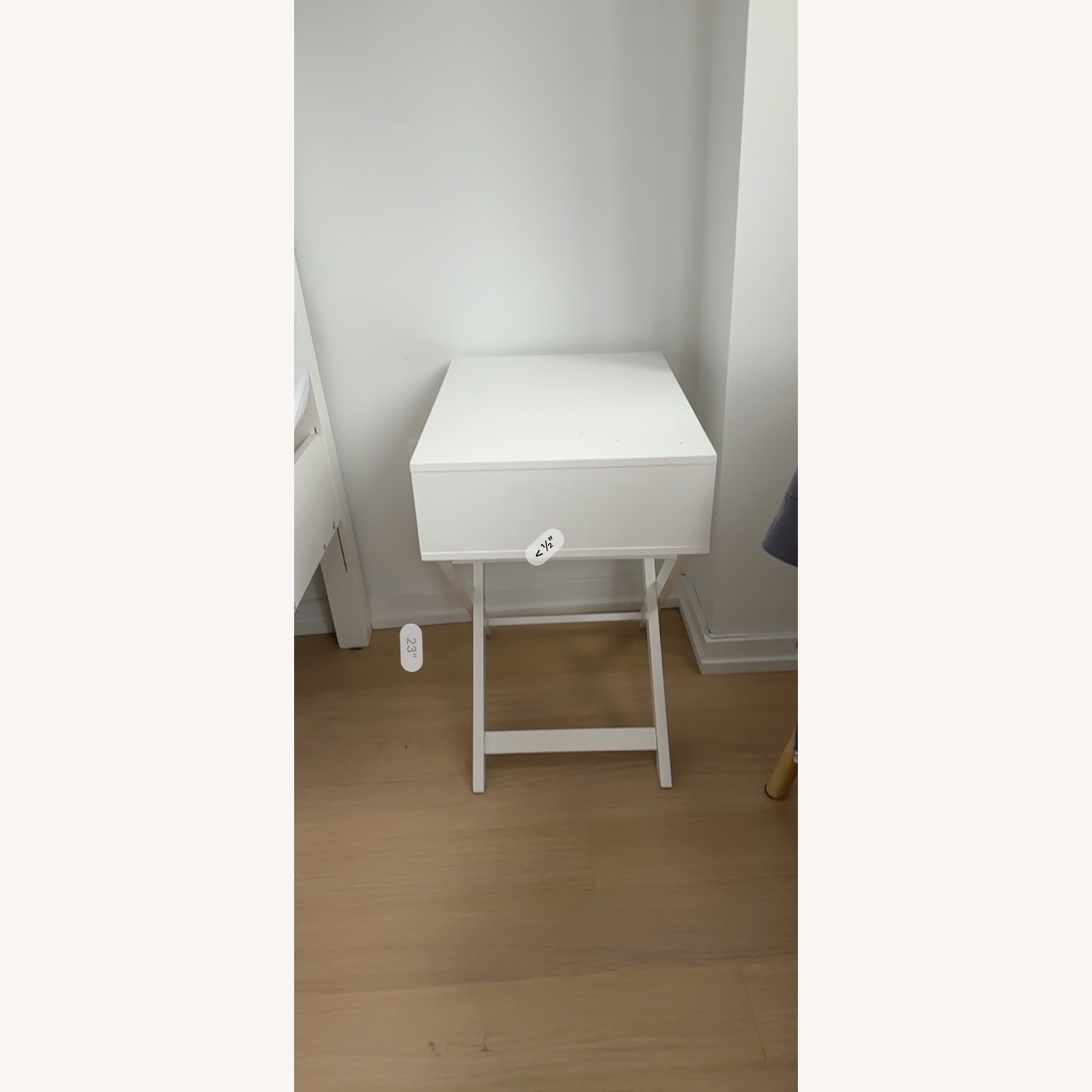 White Wood Nightstand - image-6