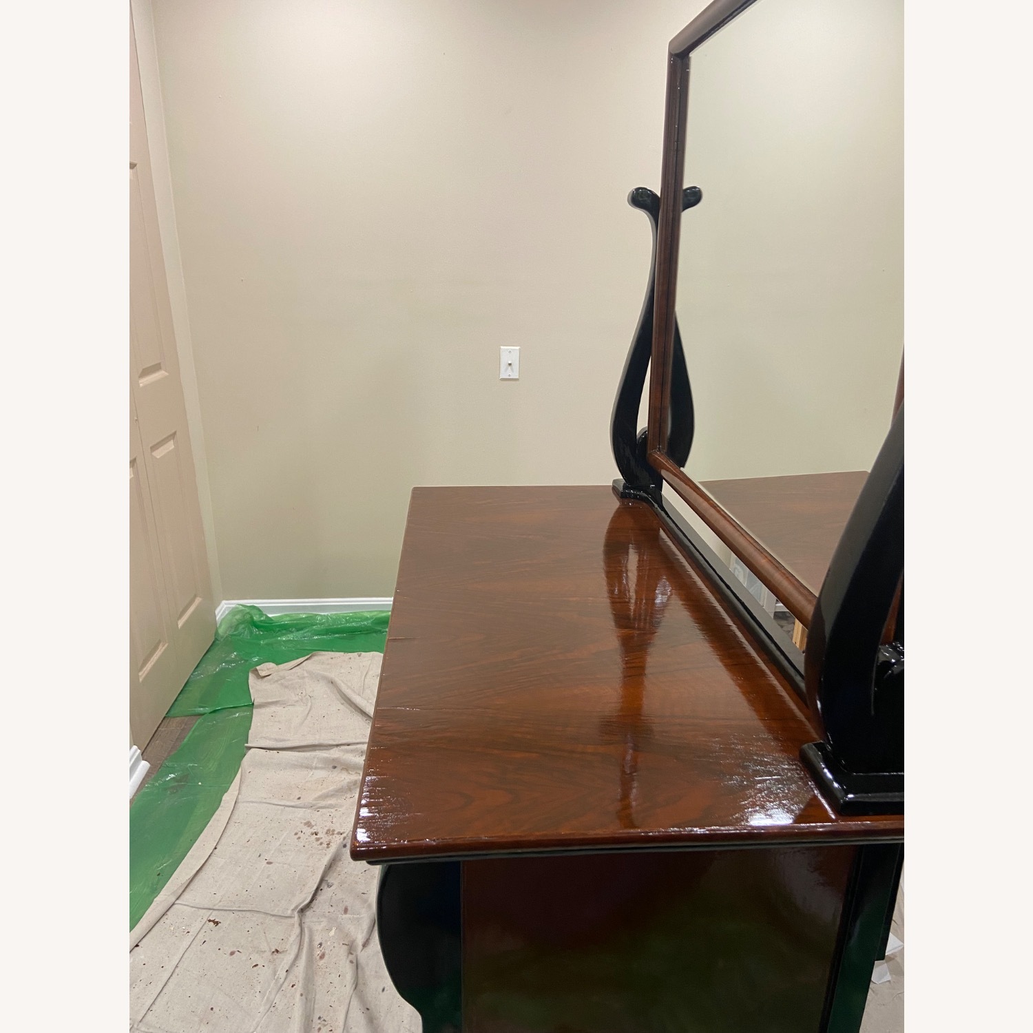 Vintage/Antique Black Wood Dresser - image-3