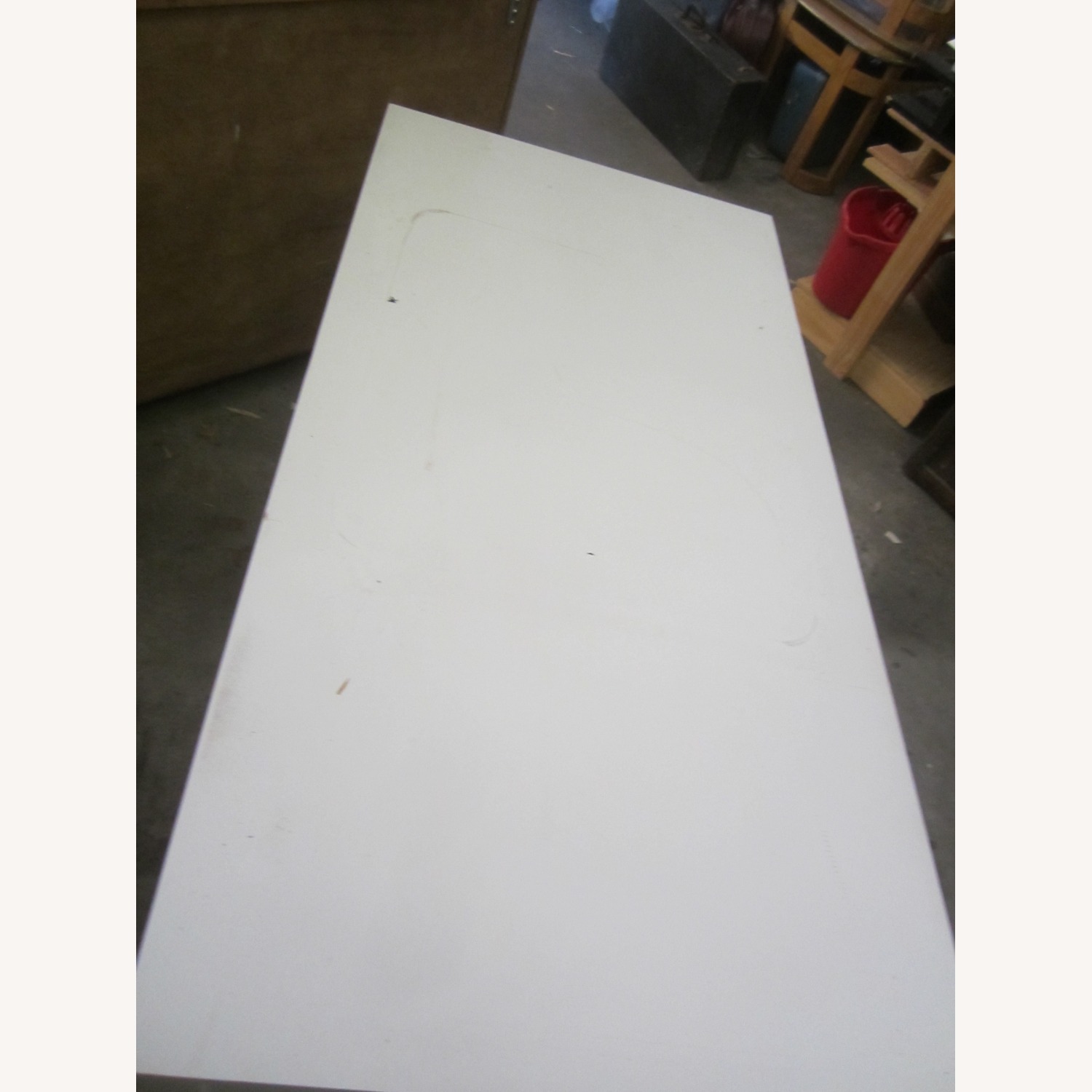 Vintage/Antique Finds White Wood Desk - image-5