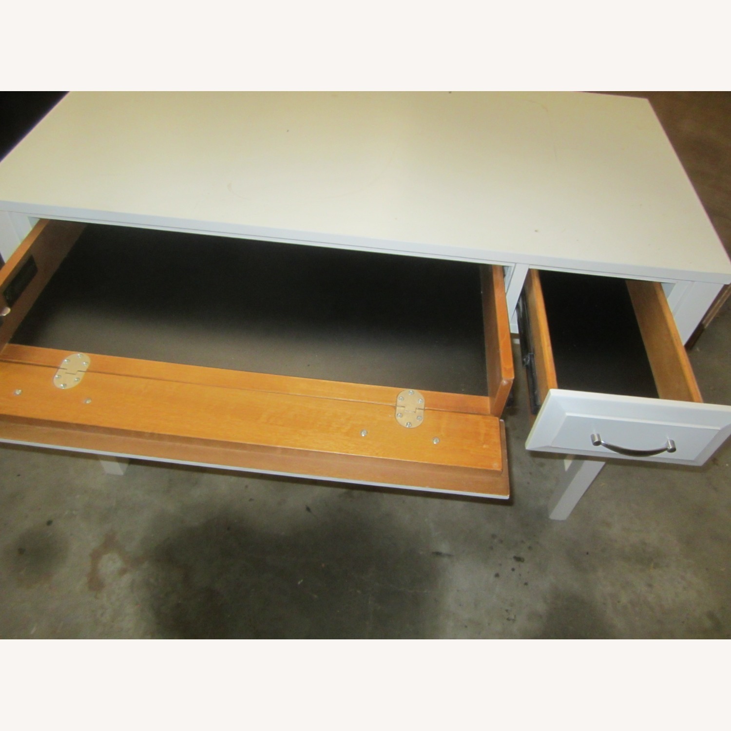 Vintage/Antique Finds White Wood Desk - image-6