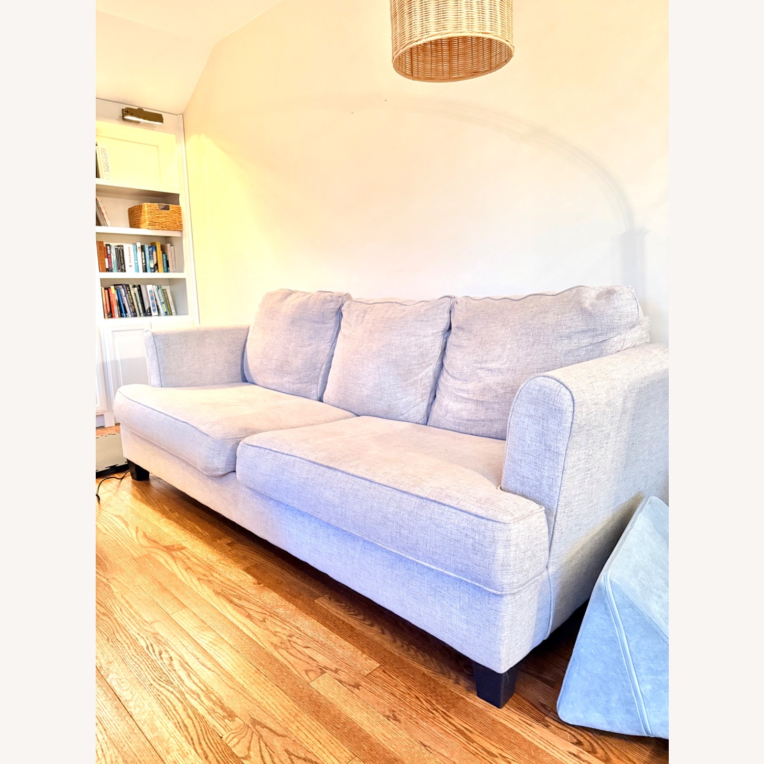 Ashley Furniture Light Gray Linen 3+ Seater Sofa - image-1