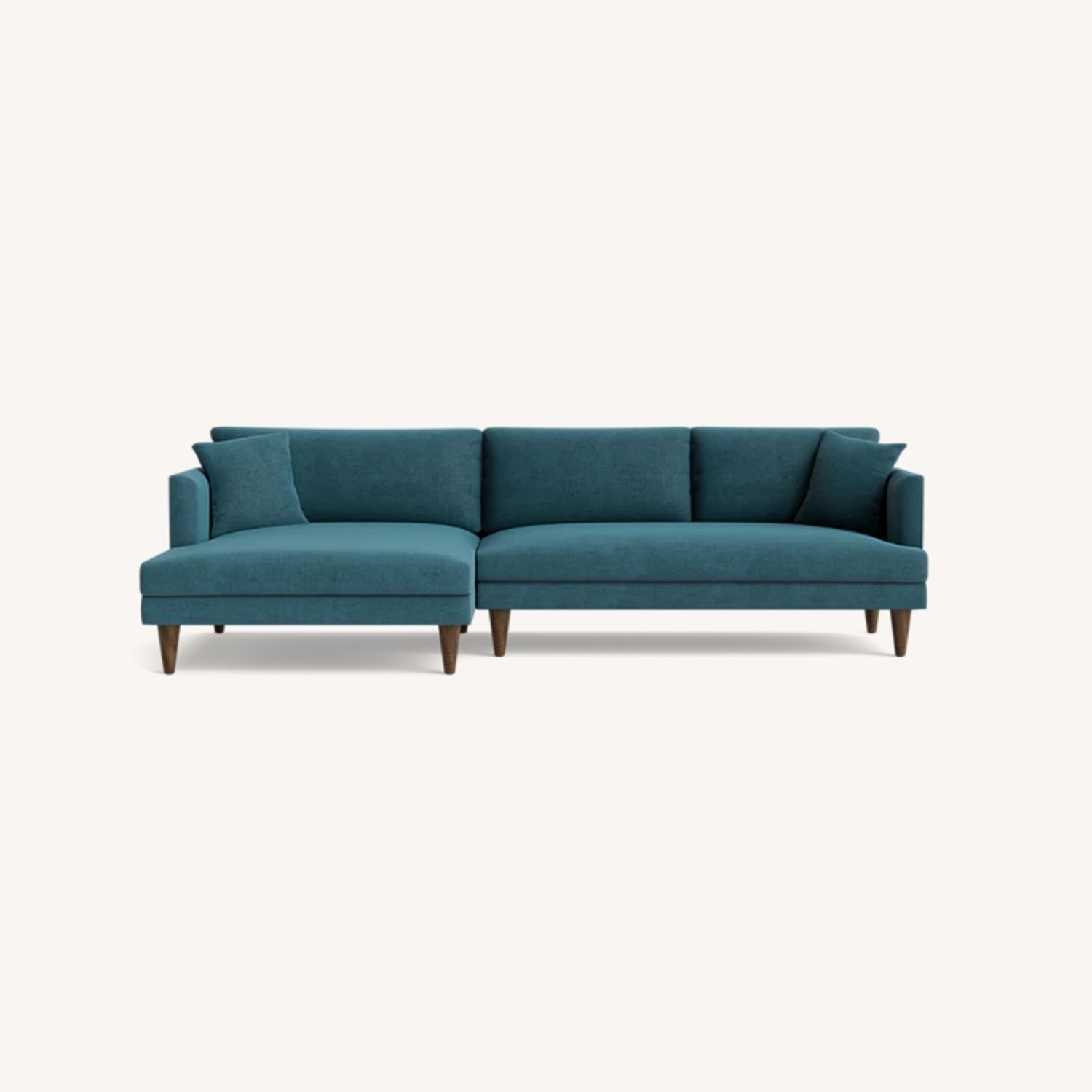 Joybird Blue Velvet 2 Piece Sectional - image-6