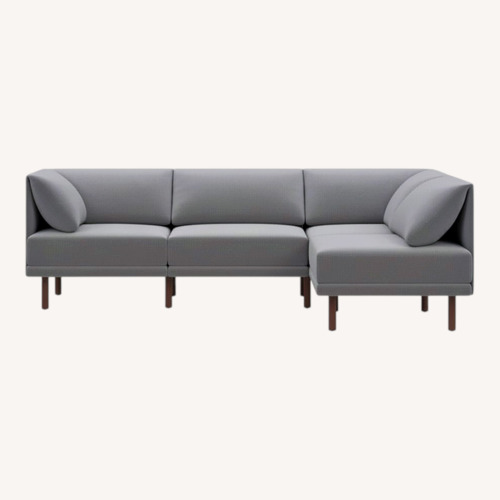 Used Burrow Range Light Gray Fabric 3+ Piece Sectional for sale on AptDeco