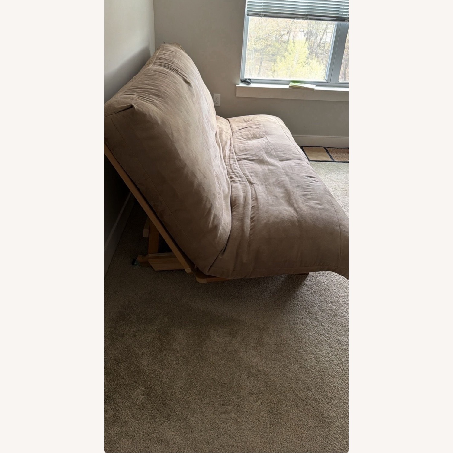 Wayfair Light Brown Wood Futon - image-2