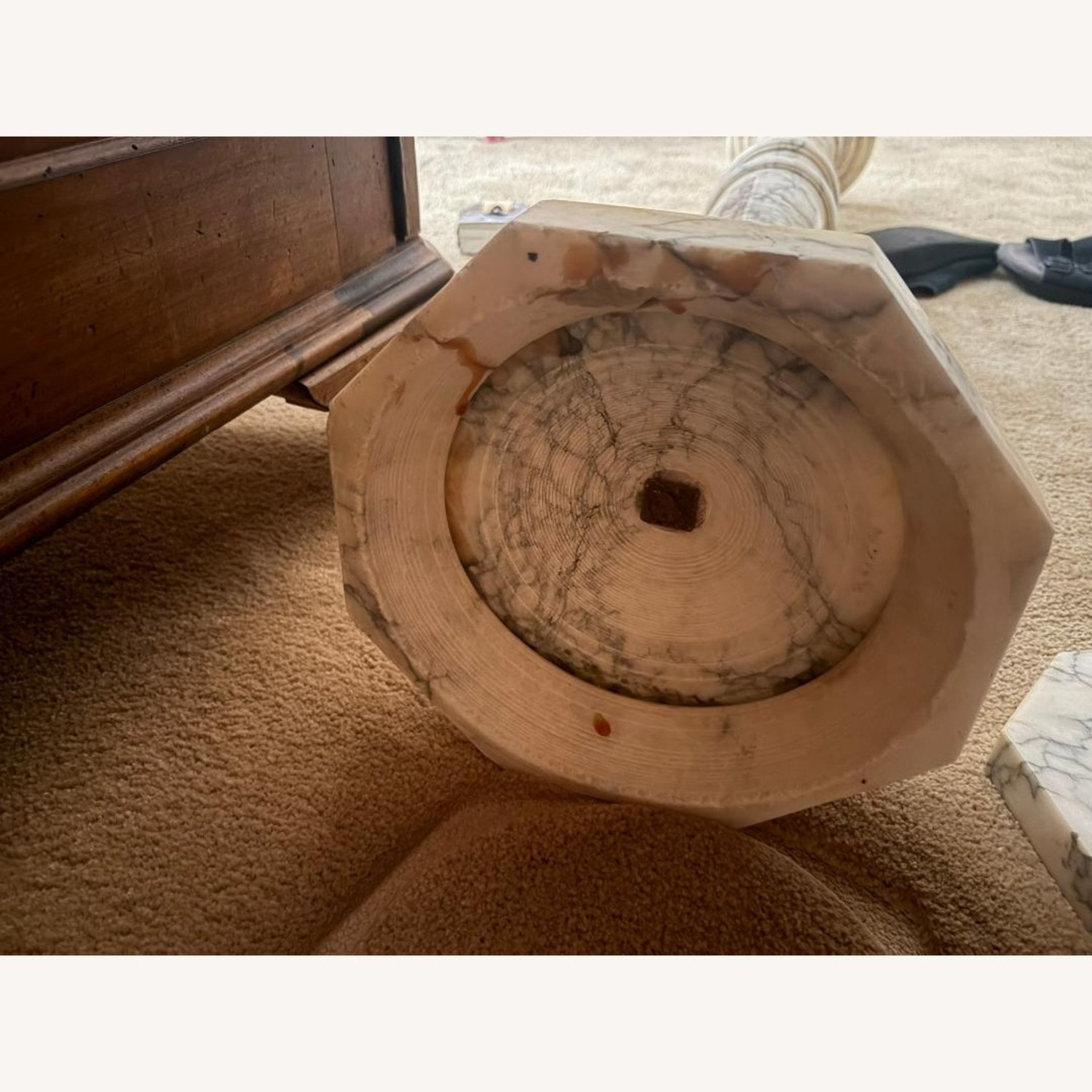White Marble Pedestal For Your Treasured Sculpture - image-1