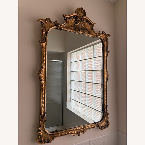 Used Elegant Rococo Revival Gold Wall Mirror for sale on AptDeco