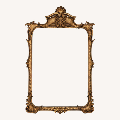 Used Elegant Rococo Revival Gold Wall Mirror for sale on AptDeco