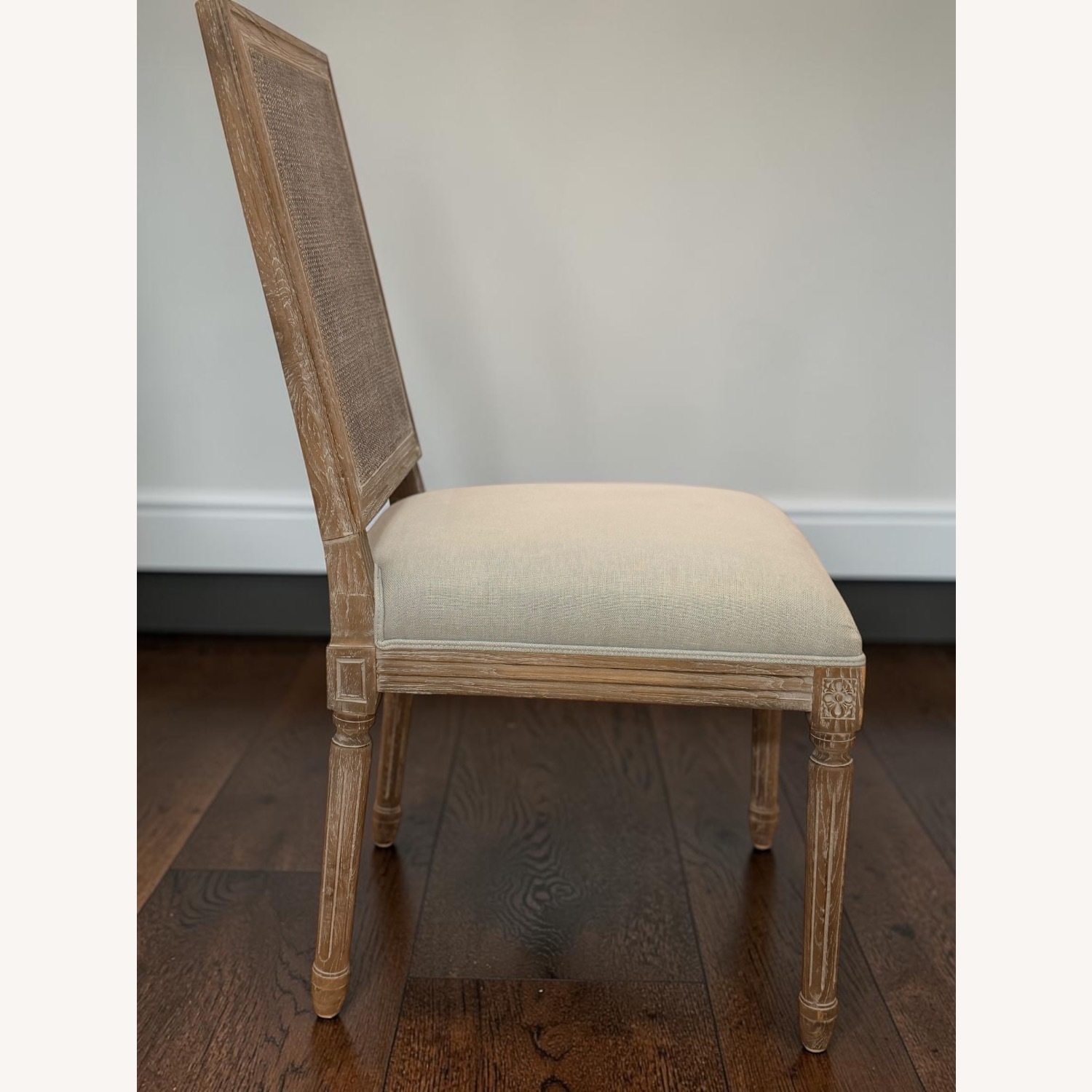 Restoration Hardware Light Gray Dining Chairs - image-3