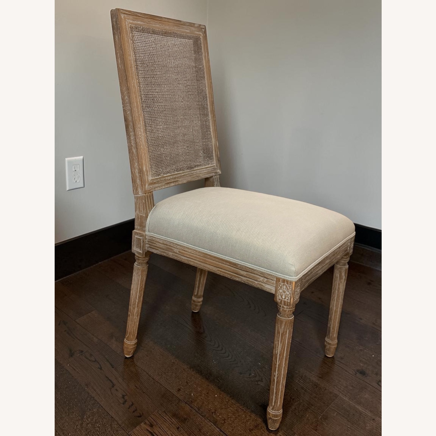 Restoration Hardware Light Gray Dining Chairs - image-2