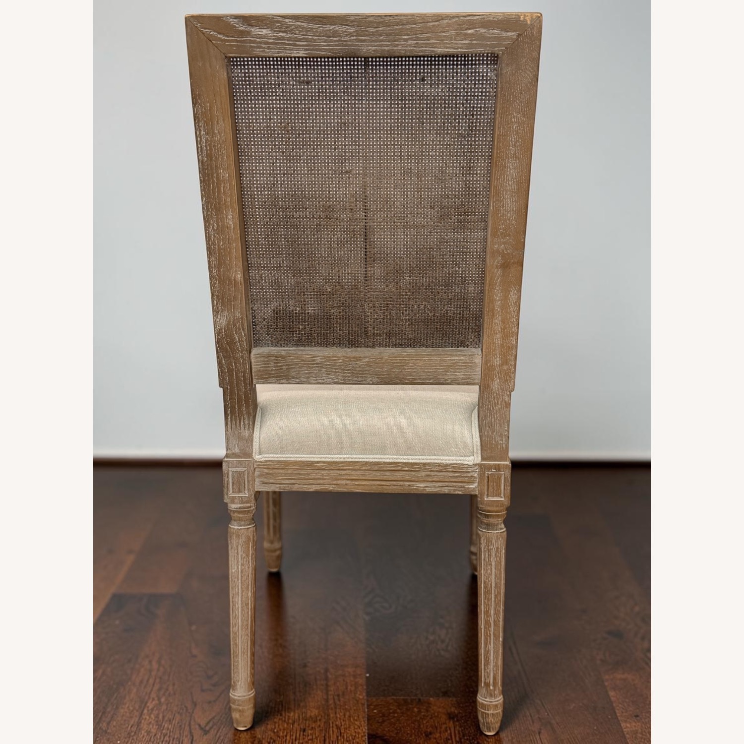 Restoration Hardware Light Gray Dining Chairs - image-4