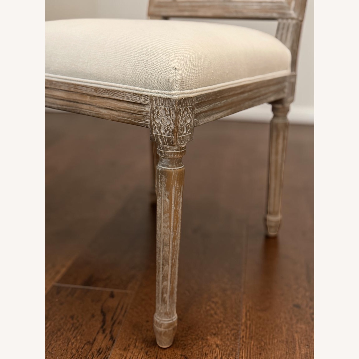 Restoration Hardware Light Gray Dining Chairs - image-10