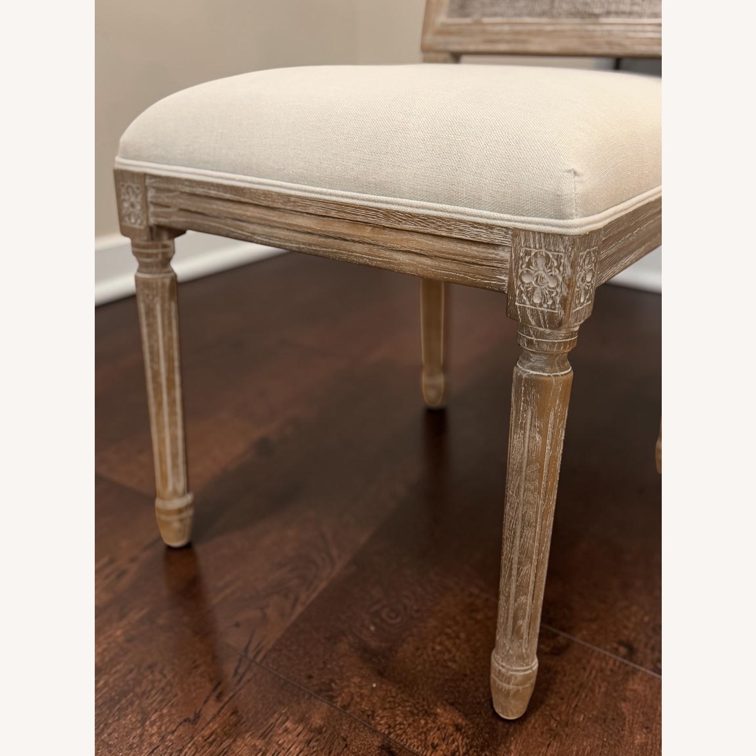 Restoration Hardware Light Gray Dining Chairs - image-9