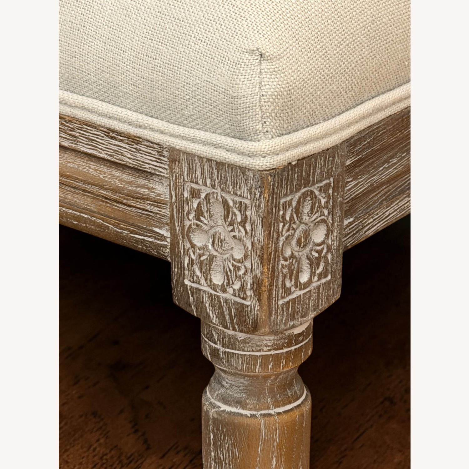 Restoration Hardware Light Gray Dining Chairs - image-7