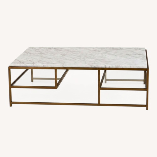 Used Restoration Hardware Real Marble Coffee Table  for sale on AptDeco