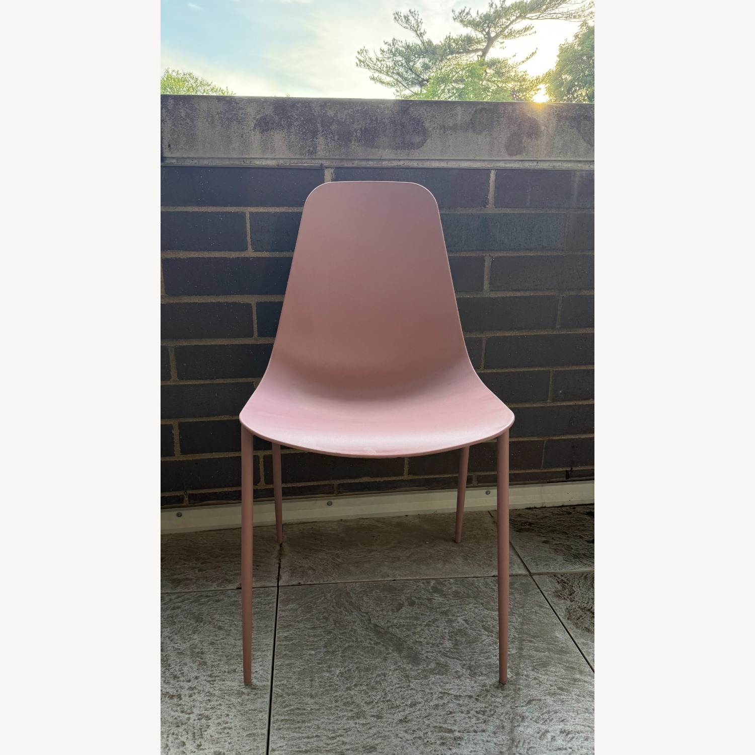 Poly and Bark Isla Pink Plastic Dining Chairs - image-1