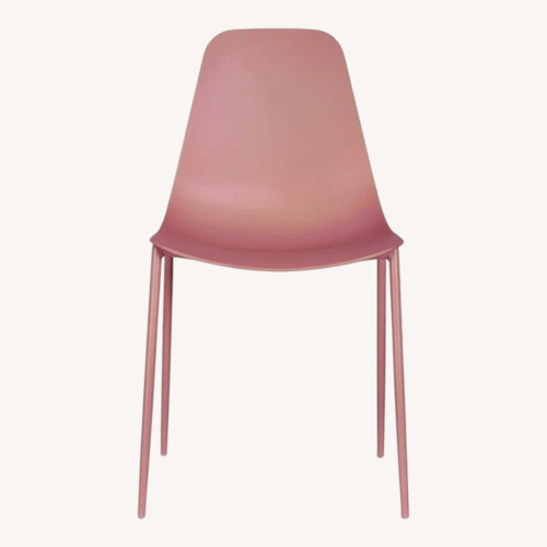 Used Poly and Bark Isla Pink Plastic Dining Chairs for sale on AptDeco