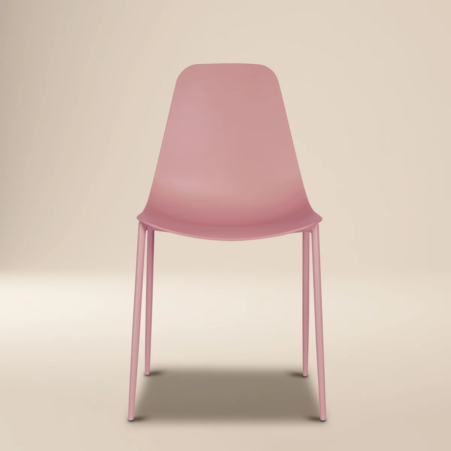 Poly and Bark Isla Pink Plastic Dining Chairs - image-4