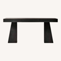 CB2 Black Wood Desk