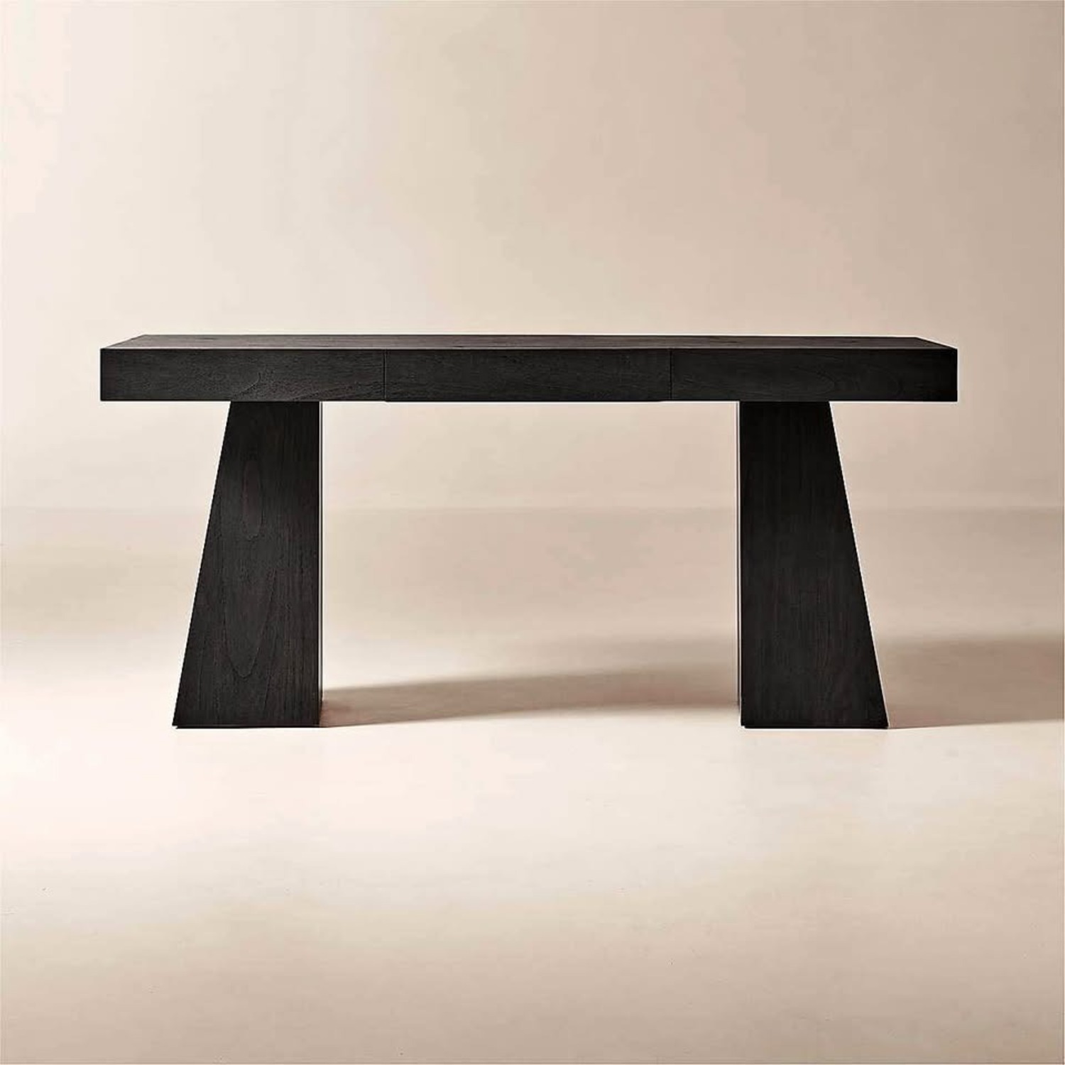 CB2 Black Wood Desk - image-1