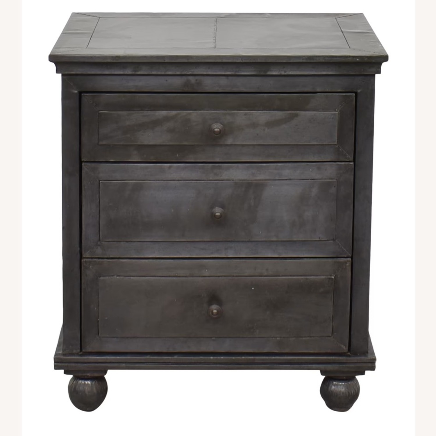 Restoration Hardware Annecy Zinc Nightstand Pair - image-4