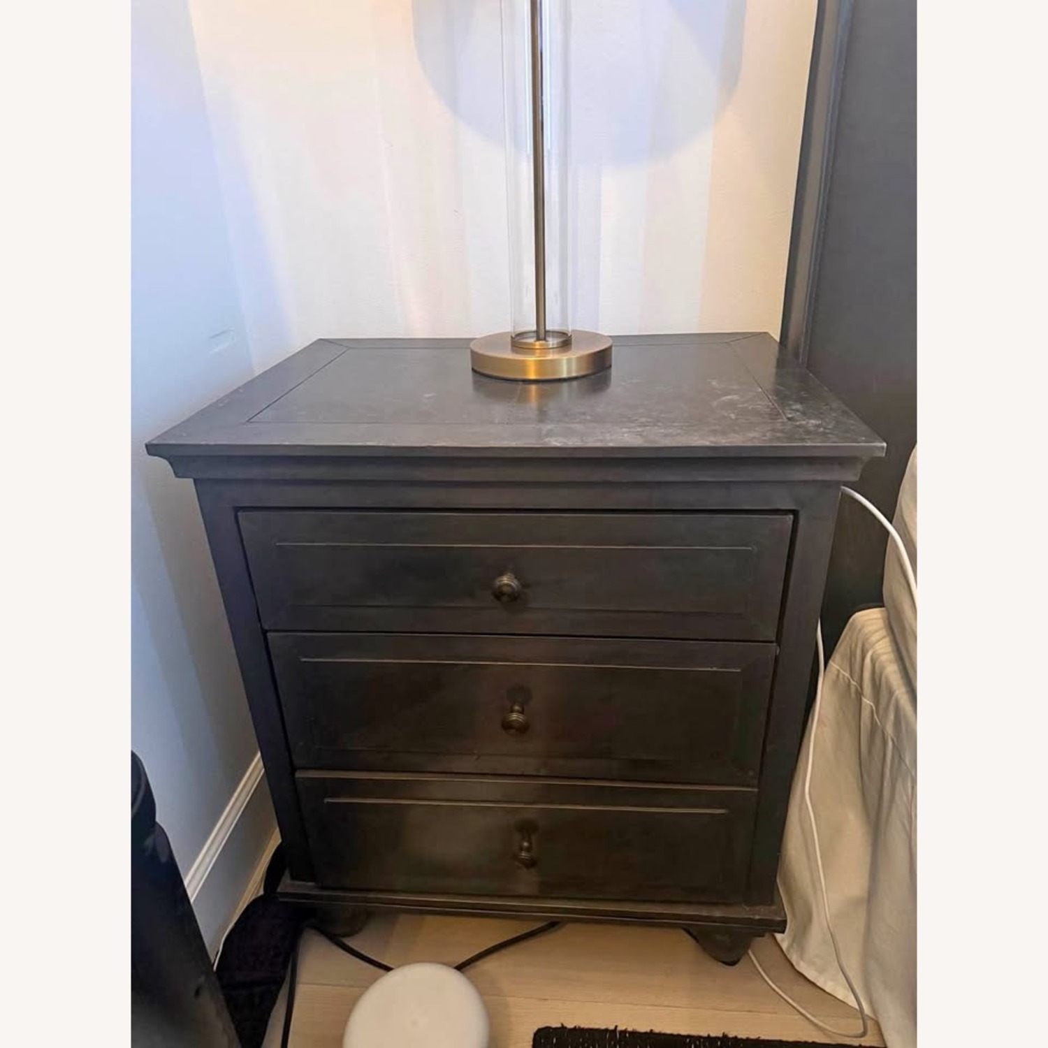 Restoration Hardware Annecy Zinc Nightstand Pair - image-3