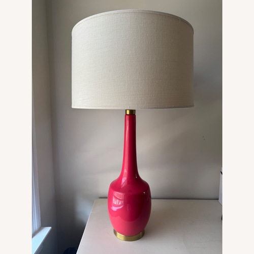 Used Robert Abbey Pink Ceramic Table Lamp for sale on AptDeco