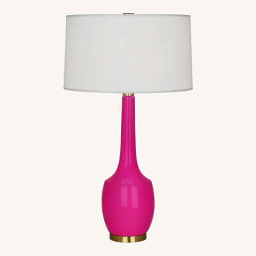 Used Robert Abbey Pink Ceramic Table Lamp for sale on AptDeco