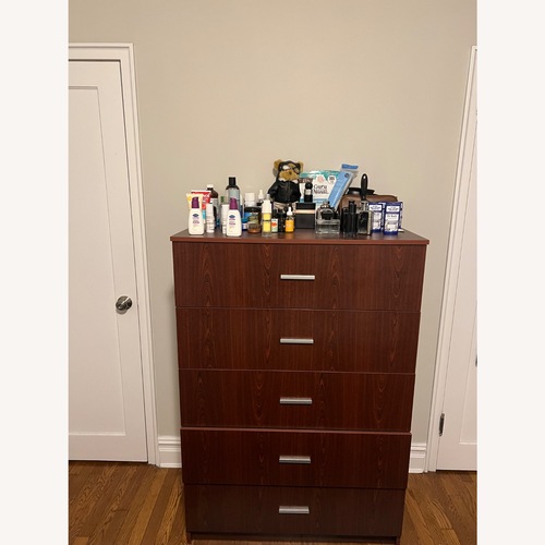 Used Dark Brown Wood Chest for sale on AptDeco