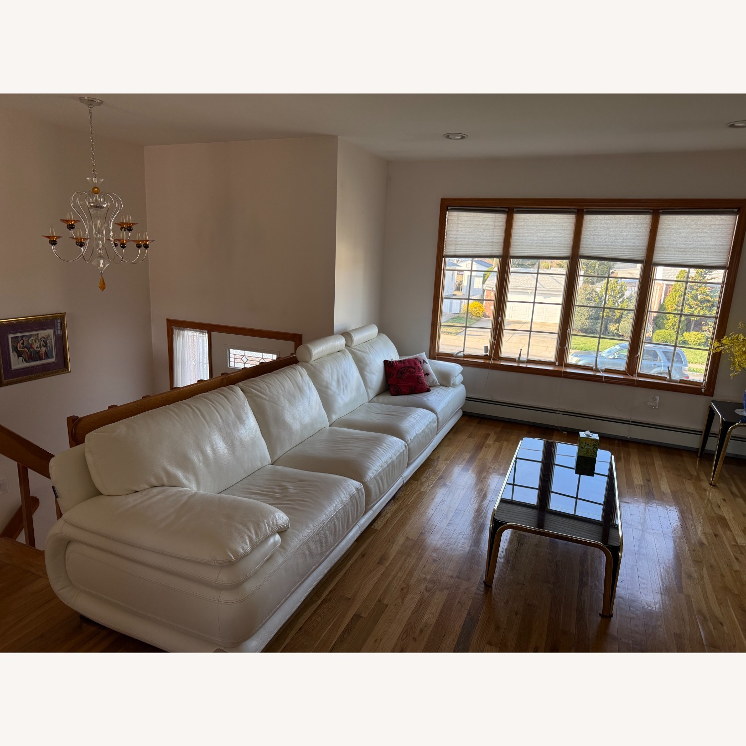 Chateau D'ax White Leather 2 Piece Sectional - image-2