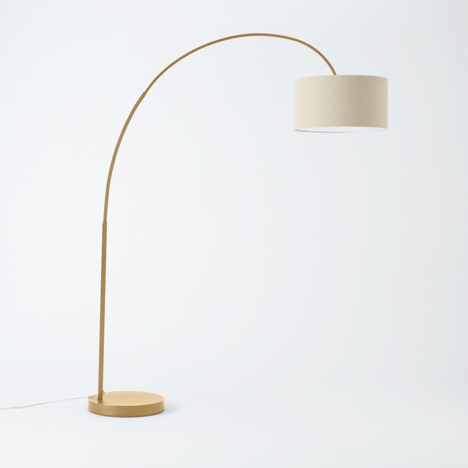 West Elm Overarching Linen Shade Floor Lamp - image-2