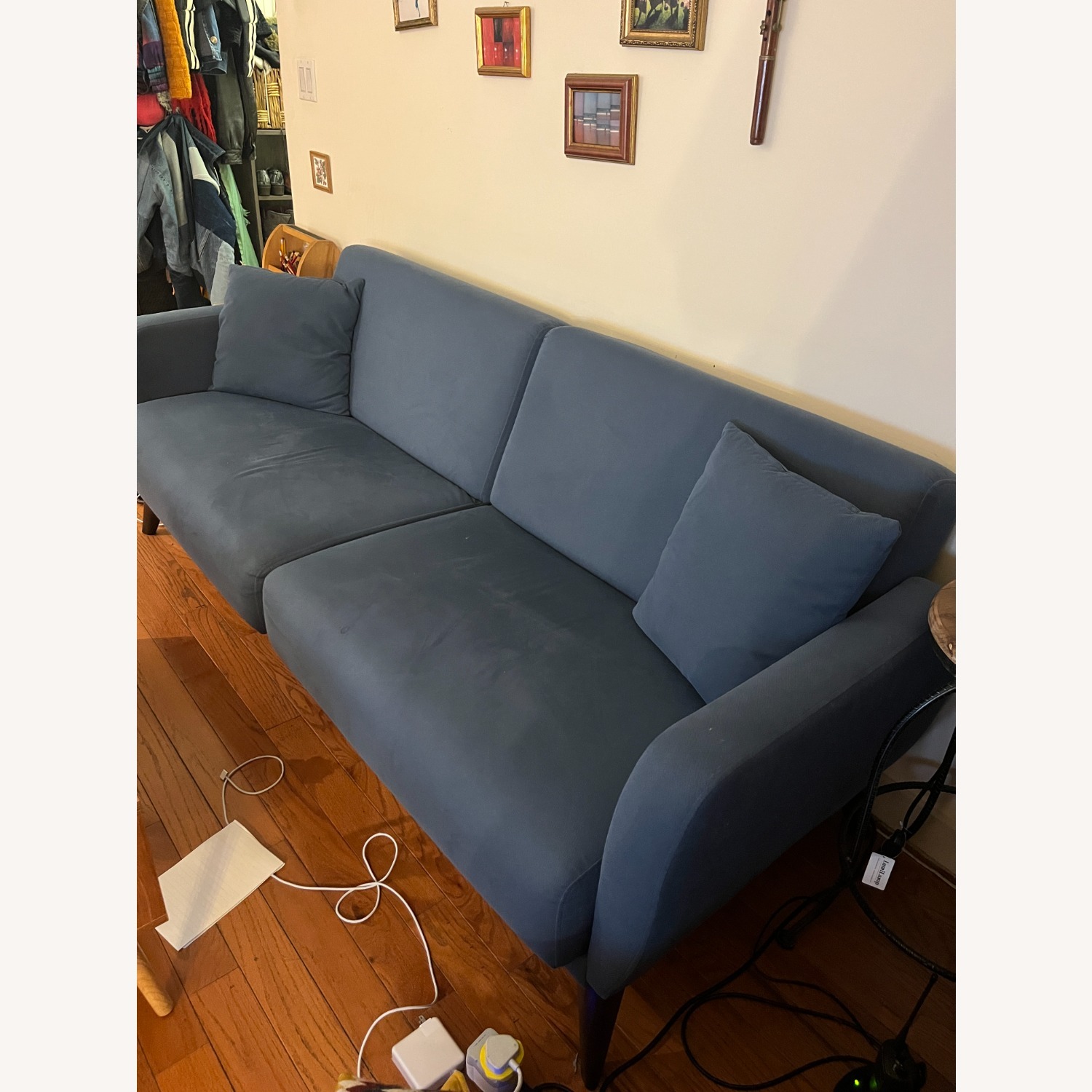 IKEA SMEDSTORP Blue Fabric Sleeper Sofa - image-3