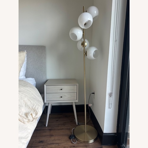 Used West Elm Gold Floor Lamp for sale on AptDeco