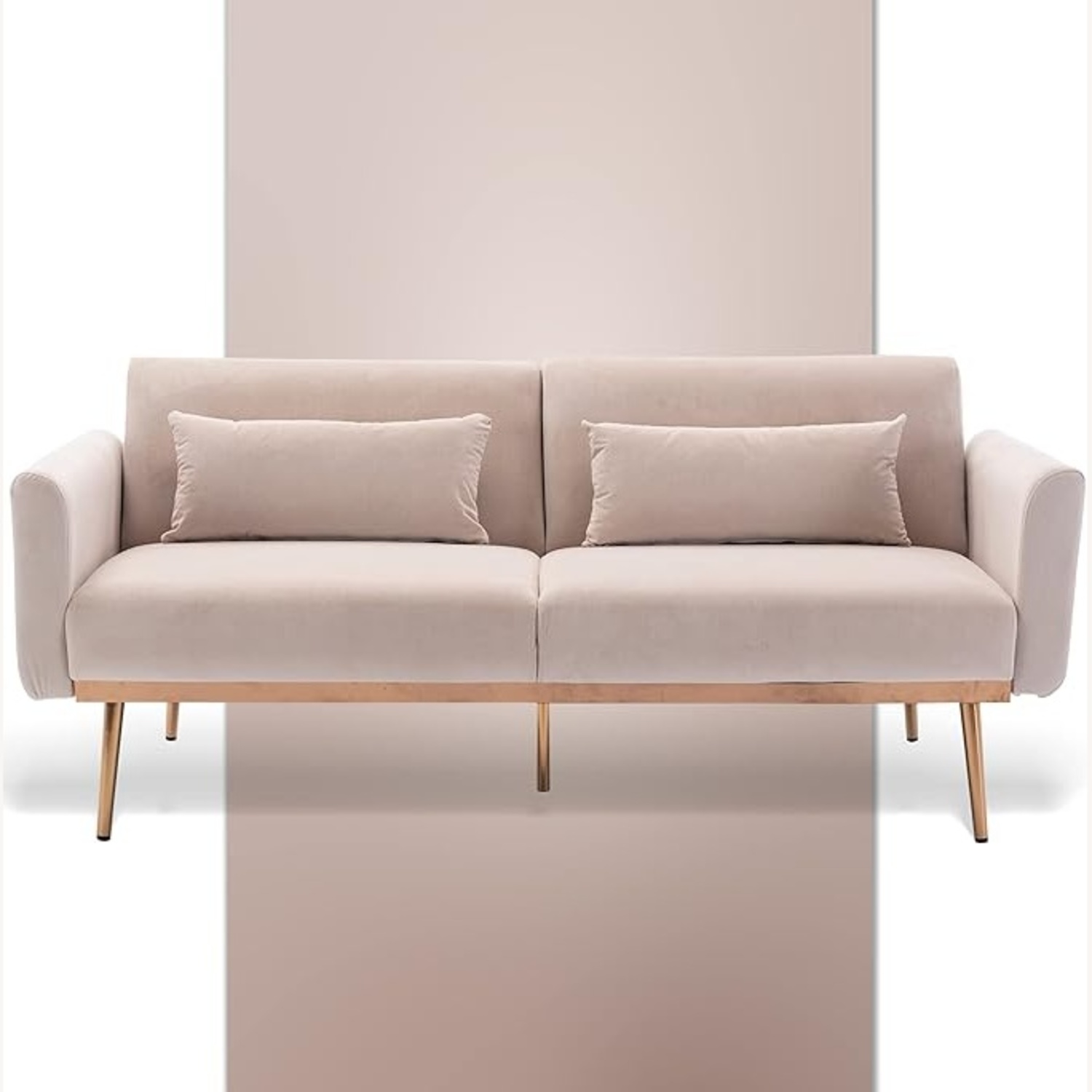 Amazon Natural Velvet Sleeper Sofa - image-5