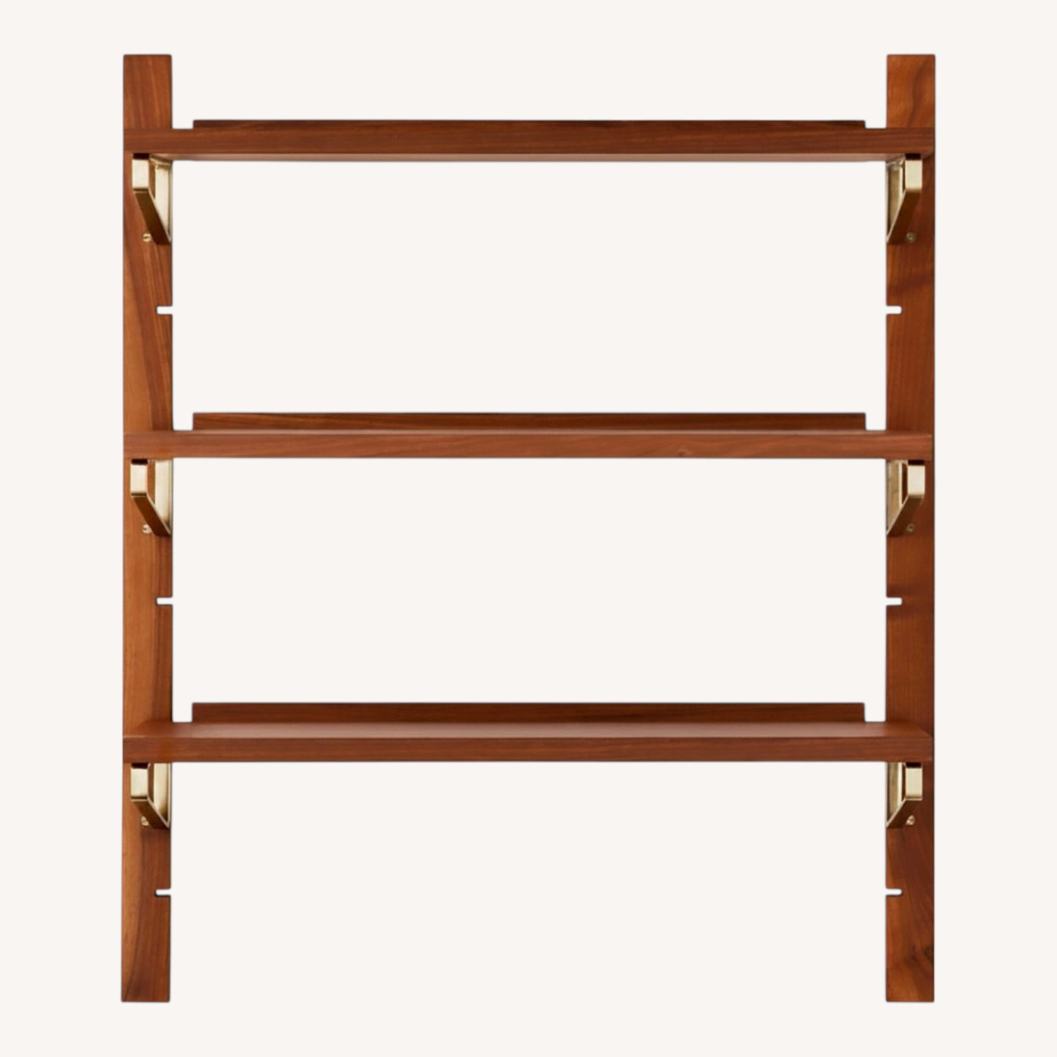 CB2 Dark Brown Wood Wall Shelf - image-0