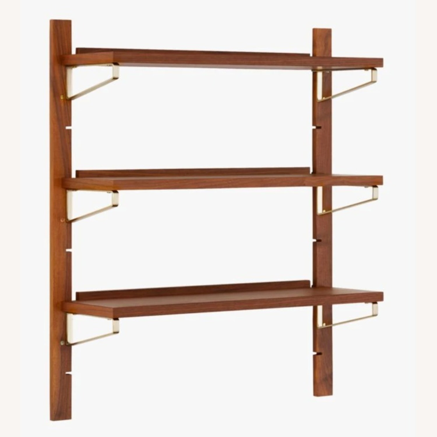 CB2 Dark Brown Wood Wall Shelf - image-7