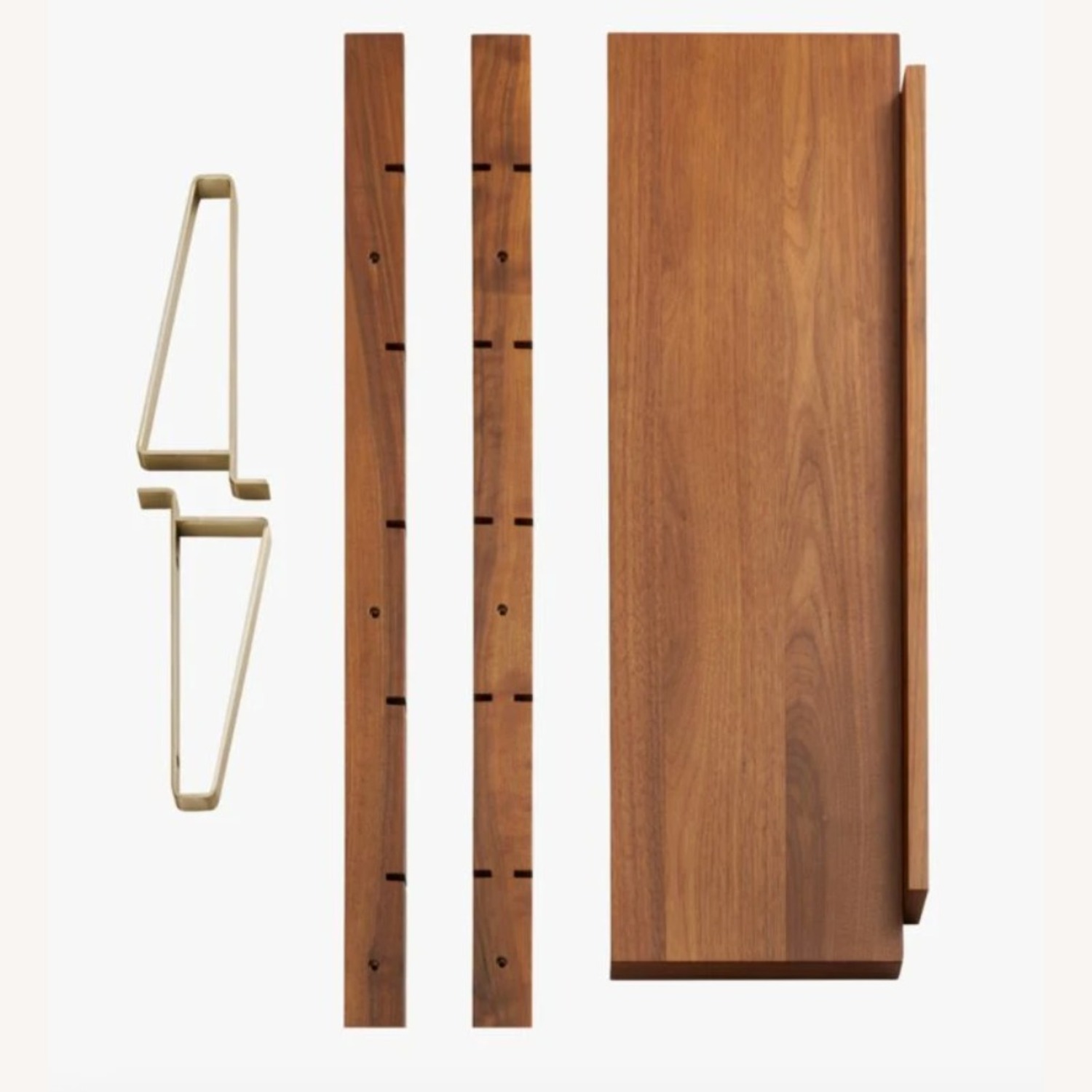 CB2 Dark Brown Wood Wall Shelf - image-8