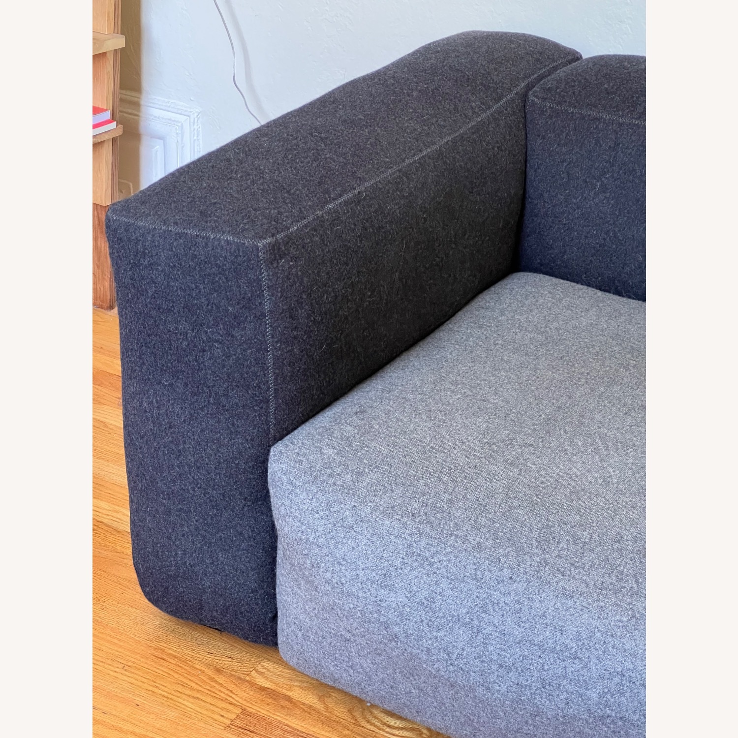 Hay Mags Soft Light Gray Wool 2 Seater Sofa - image-2
