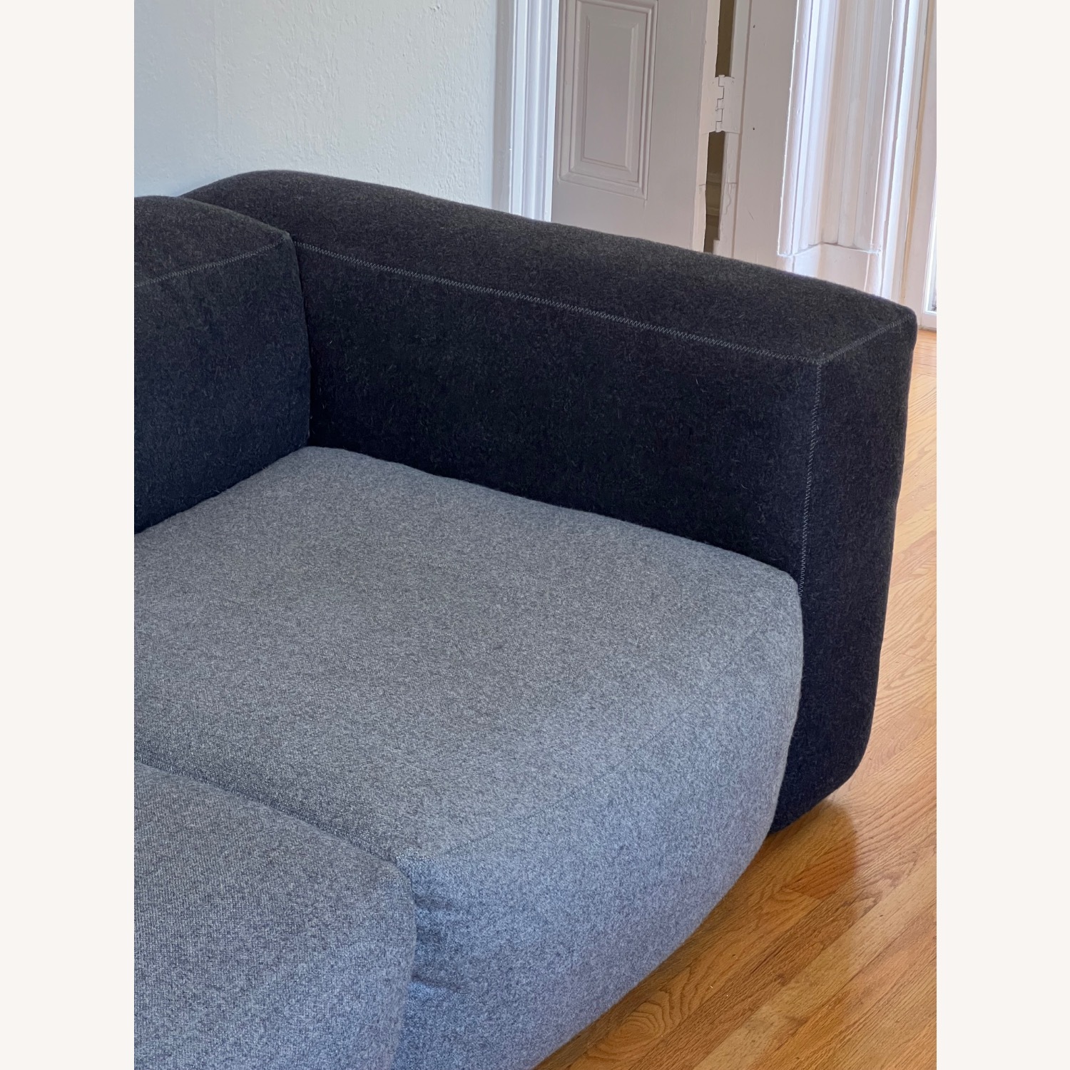 Hay Mags Soft Light Gray Wool 2 Seater Sofa - image-3