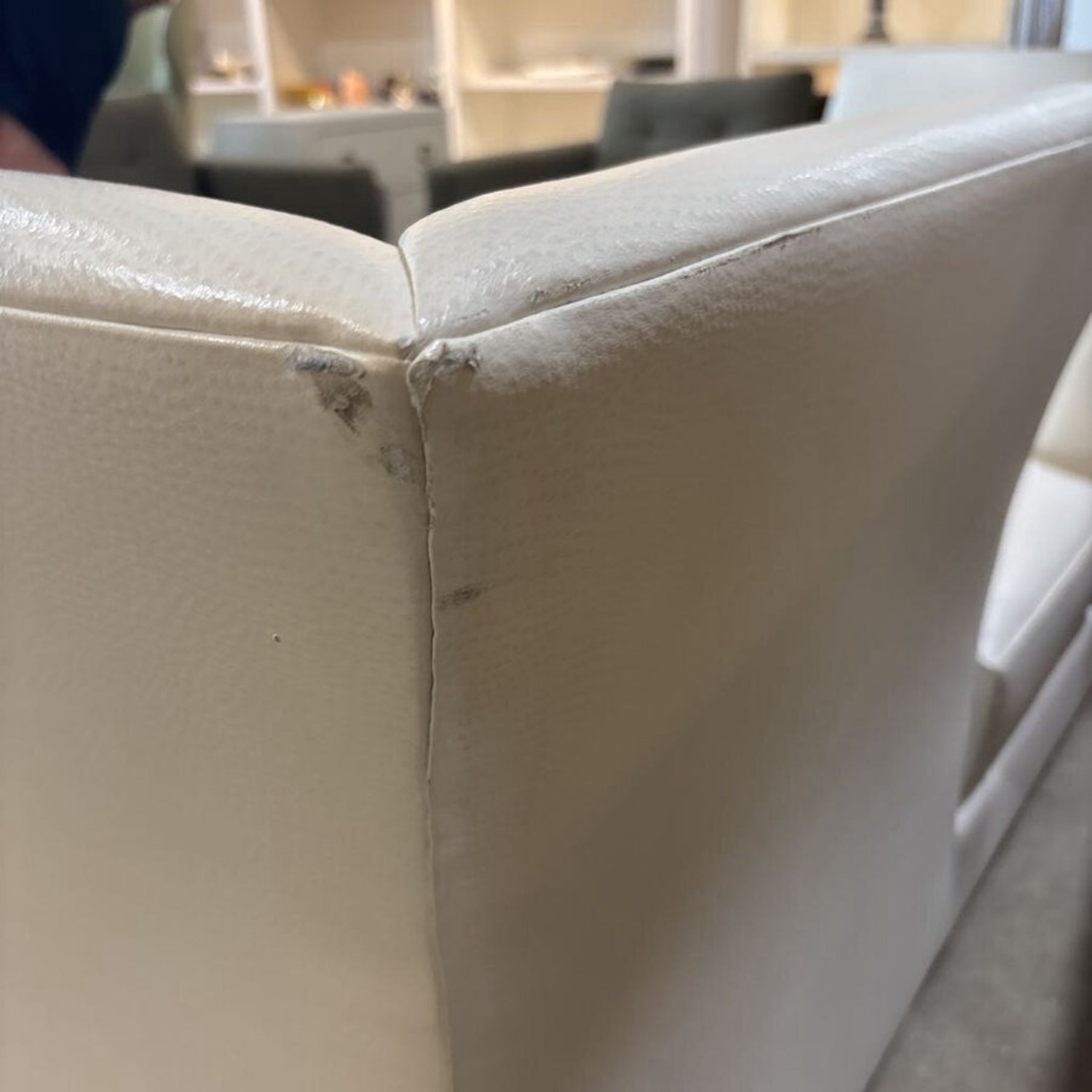 Custom Modern Leather Settee Sofa - image-9